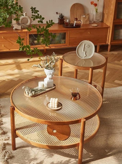 Hình ảnh của Bàn trà kính sóng Hàn Quốc