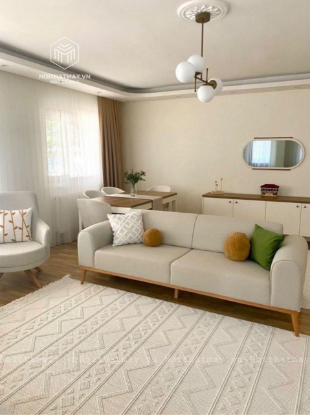 Hình ảnh của SOFA ĐỆM NỈ BỆ GỖ SỒI