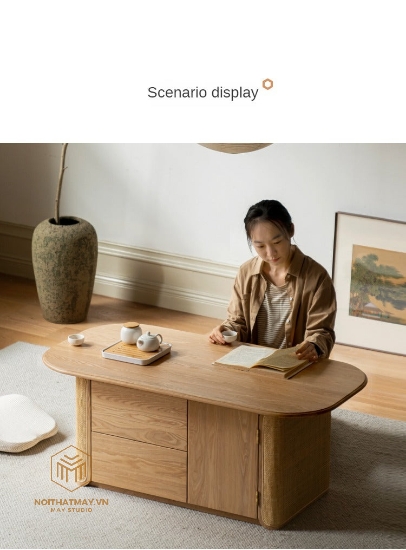 Hình ảnh của BÀN TRÀ RATTAN OVAL